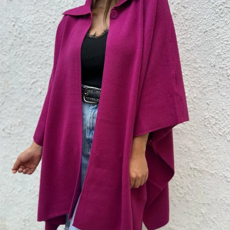 

Fashion Trench Coat Woman Solid Color Autumn Loose Large Size Fashionable Cardigan One-piece Buckle Lapel Winter Woman Clothes