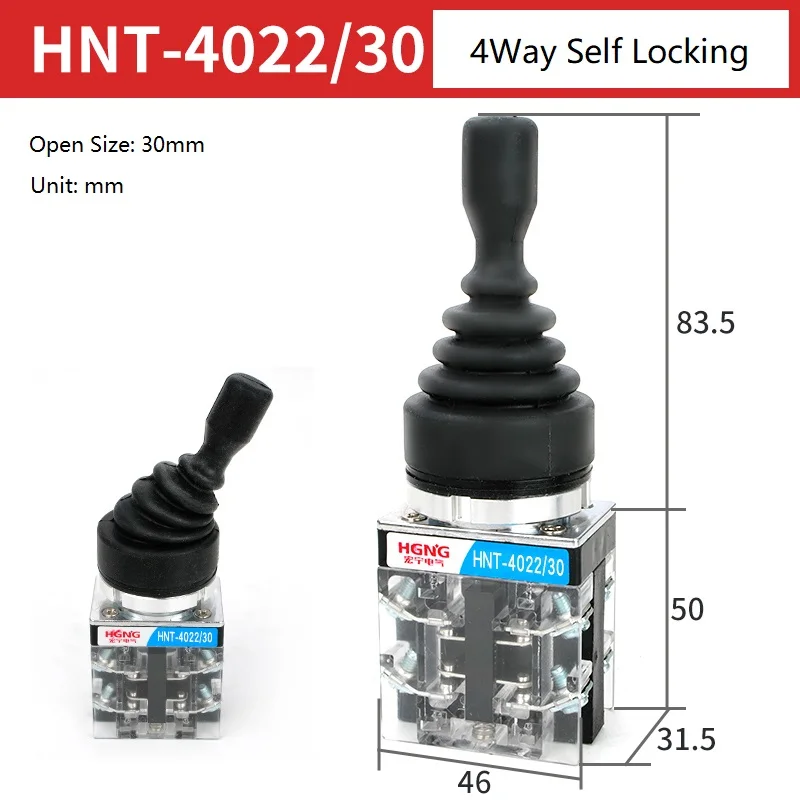 22mm 30mm Master Monolever Toggle Joystick Switches 2 4 Way Position Self Locking Latching Reset Momentary Cross Rocker Switches