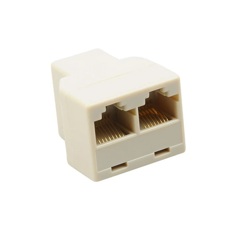 

1 to 2 dual RJ45 splitter adapter female port CAT5/6 LAN Ethernet socket network connectionsplitter adapter P15 splitter adapter