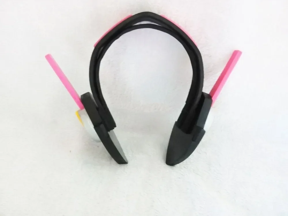 Game D.va Headset For Cosplay HANNA Song Pink DVA Headphone Earphone For Halloween Partty Big Event Exhibition Weapon D.V.A