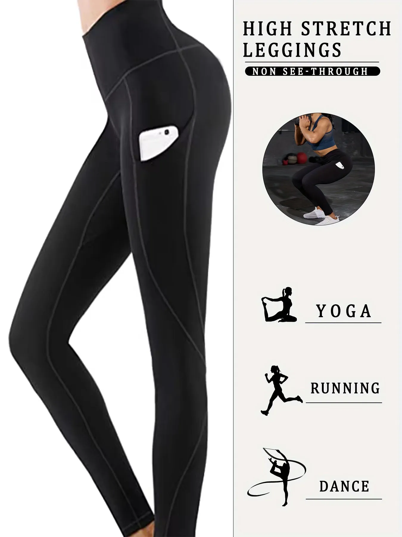 

women butt lifting pockets running skinny Yoga pants sexy High Waisted skinny yoga pocket leggings elastic Breathable pants