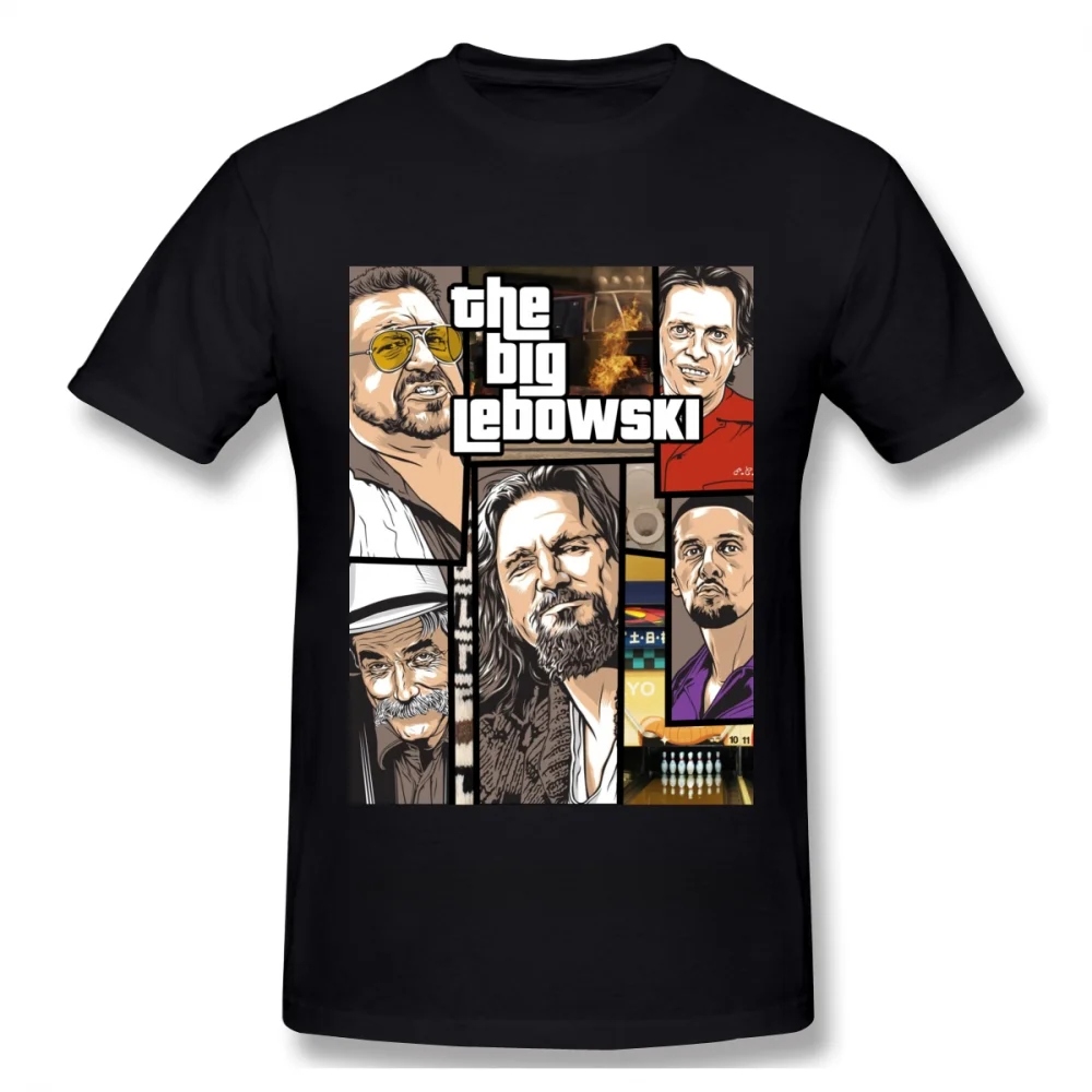 تي شيرت قطني رائع للرجال ، ملابس شارع مصمم بانك ، GTA بيغ ليباوسكي ، jbridges ، تي شيرت X eff ، قطن ، رجال #1