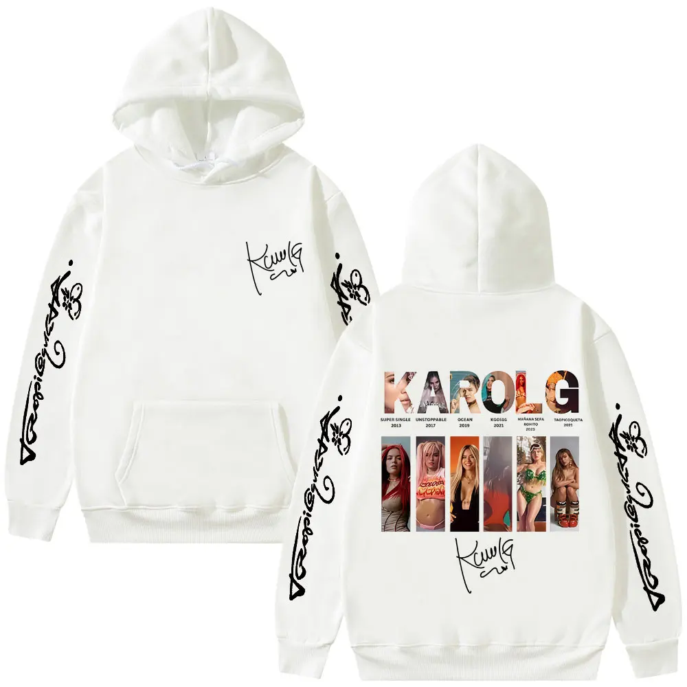 Karol G Music Album Cover Graphic Hoodie Tropicoqueta 2025 Hoodies Men Women Fashion Casual Vintage Oversized Sweatshirt Tops