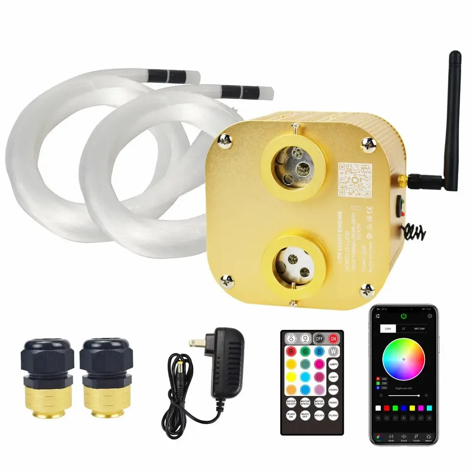 Application RGBW Flashing 20w Light Emitting Diode Fiber Light Indoor Star Pool