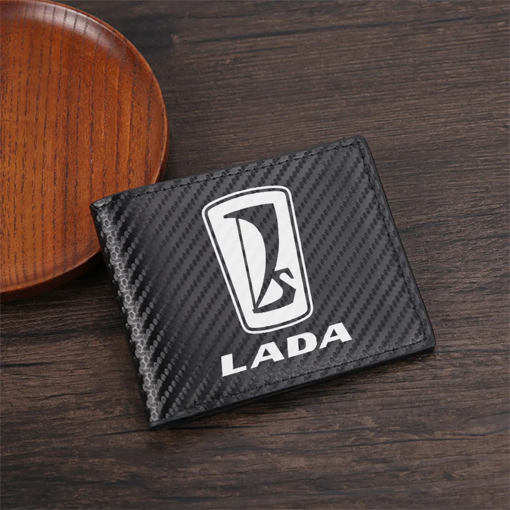 White emblem inside rectangular outline Men's Wallets Simple Business Modern Stylish Printing Design Gifts For Father Boyfriend