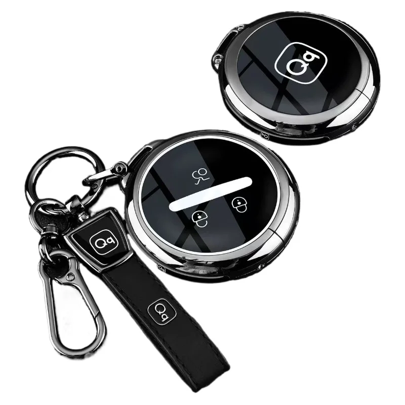 

Zinc Alloy Car Key Case Cover Shell Protector Fob Holder for Chery QQ3 EV QQ Ice Cream 2026 New Energy Accessories Keychain
