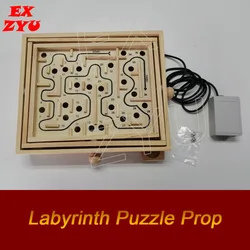 Labyrinth Puzzle Prop Real Life Escape Room walking the maze by metal ball from start to finish to Unlock Chamber Room EX ZYU