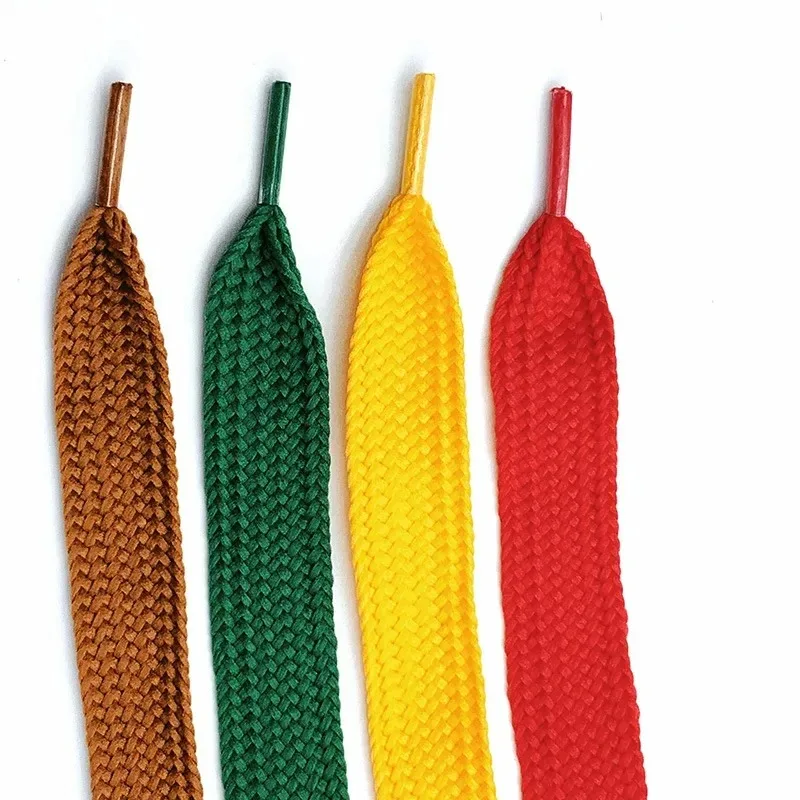 2CM Wide Fat Shoe Laces for Sneakers Fashion Colorfast Replacement Laces for Van Campus Shoes Classic Cotton Rope Flat Laces image 3