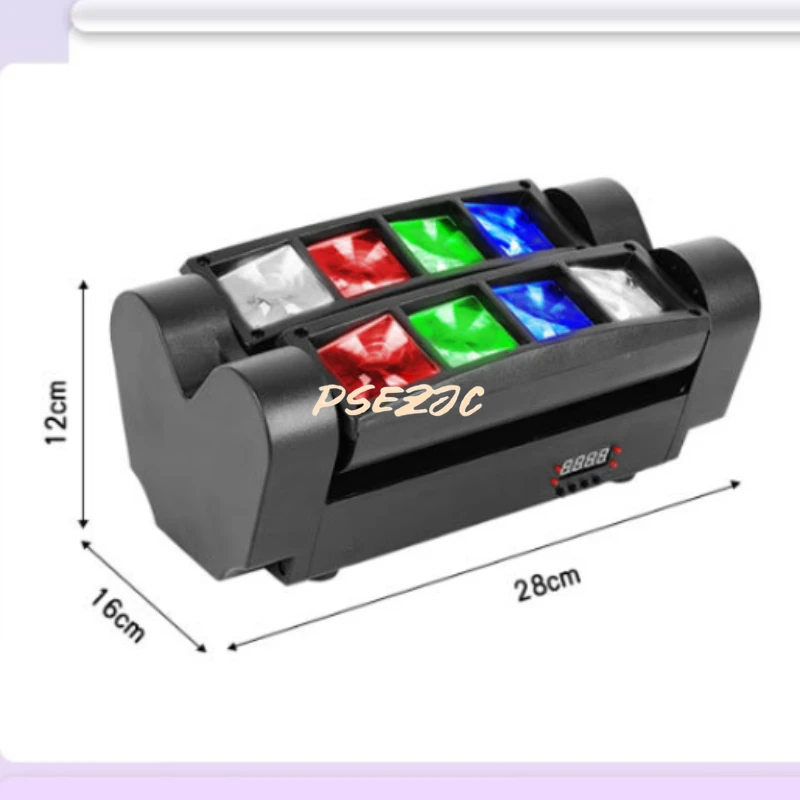 Imagem -03 - Mini Spider Atmosphere Stage Light Efeito Feixe Balançando a Cabeça Oito Olhos Girando o Controle de Voz