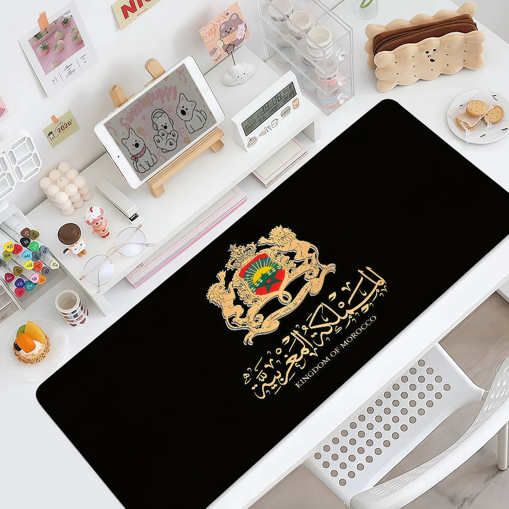 Morocco Flag Mouse Pad Large Non-slip Lockedge Desktop Computer Desk Mat Keyboard Writing MousePad Office Gamer Student Gift