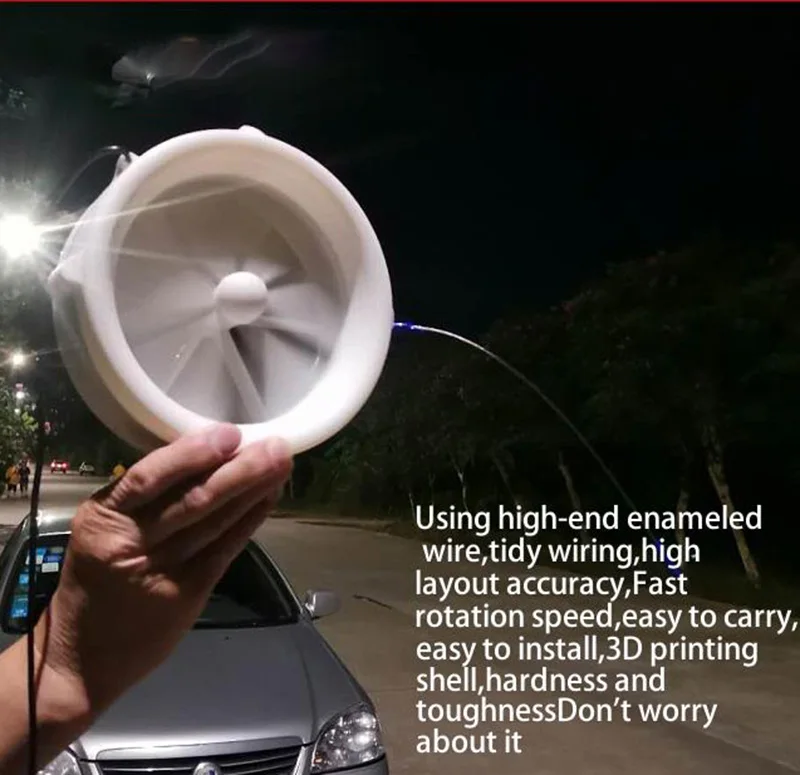 Portable Generator for Household Wind and Water Flow, Six Blade Ultra Light Wind, Motorcycle Wind Energy，Vehicle Wind Turbines