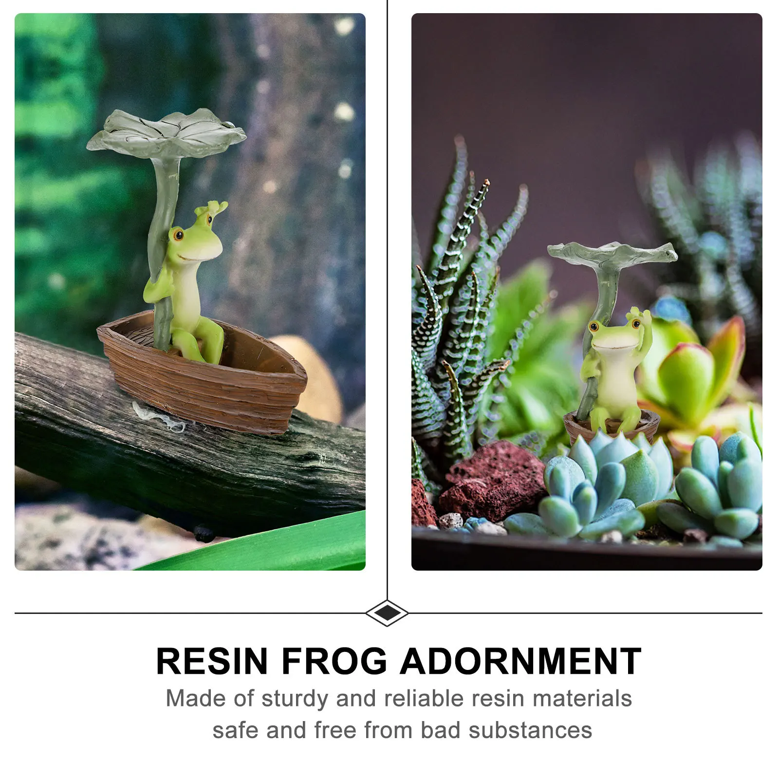 

Desktop Decoration Lovely Frogs Ornament Home Accessories Resin Adornment Statue Bonsai Miniature Figurine