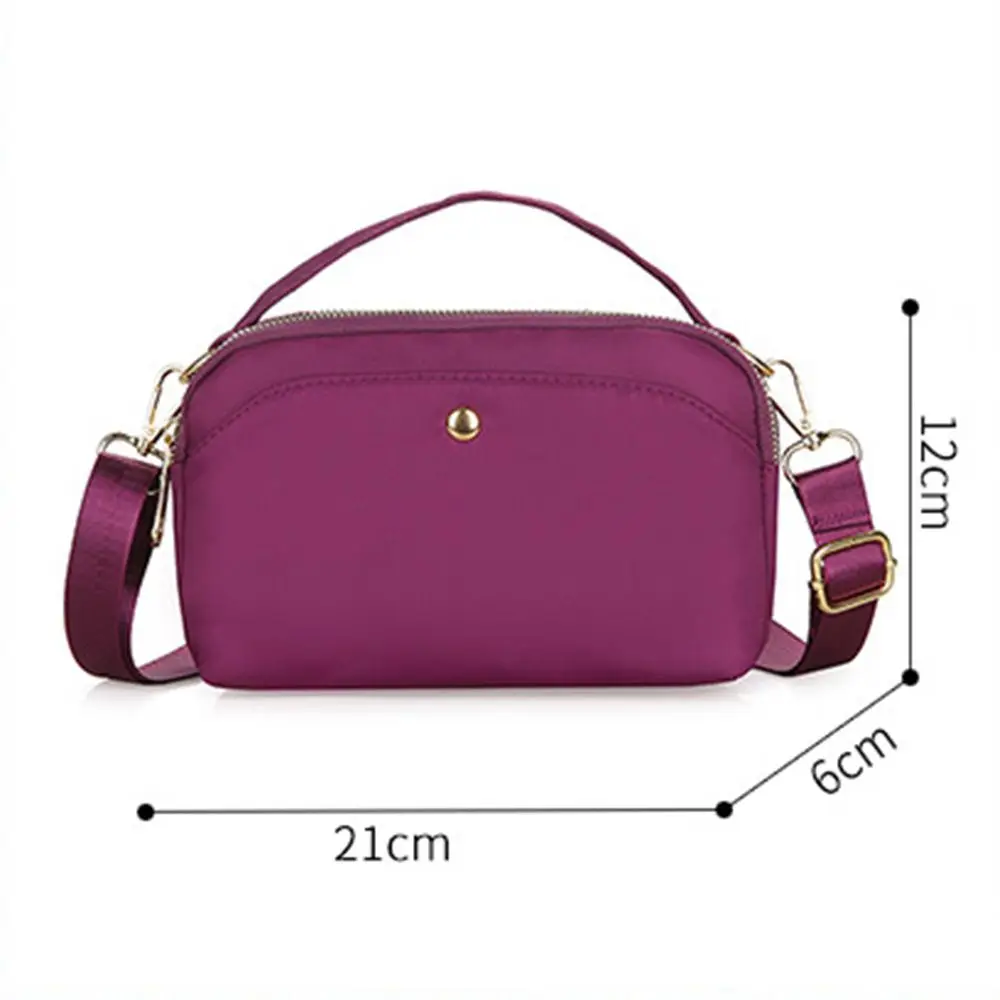 Women Nylon Shoulder Bag Waterproof Zipper Handbags Female Large Capacity Crossbody Bags