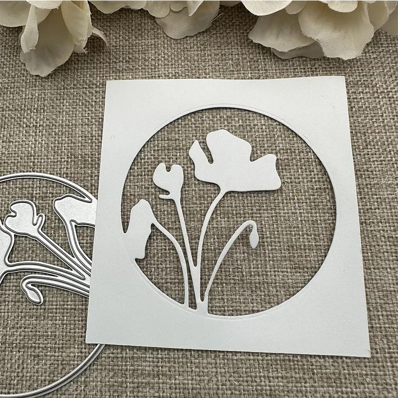 

Металлические вырубные формы-трафареты для скрапбукинга: Цветочные листья, круглые рамки, декоративные шаблоны для рукоделия