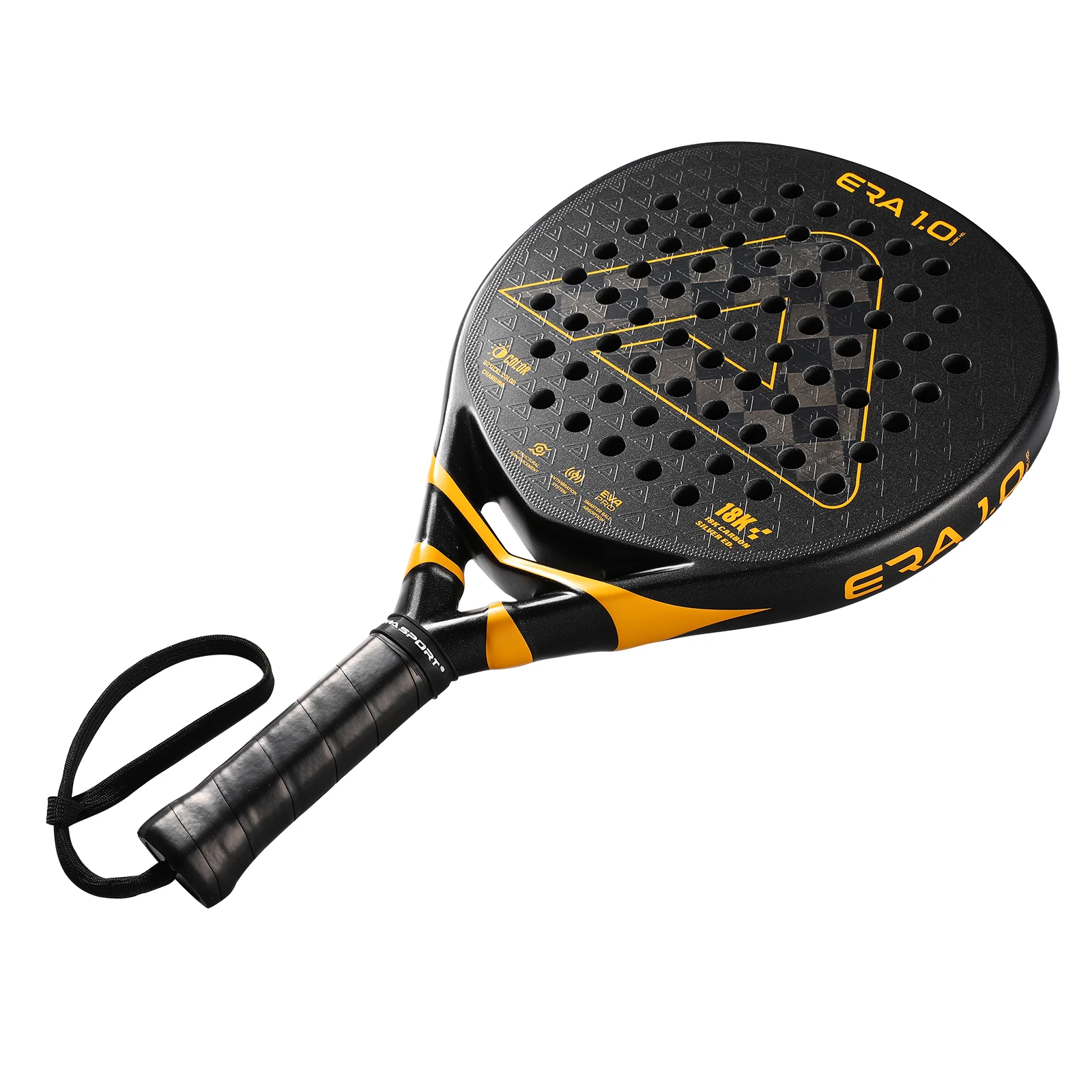 

AMASPORT Padel Tennis Racquets Hybrid Shape 18K Carbon Silver ED High Density Padel Rackets For High-level Players