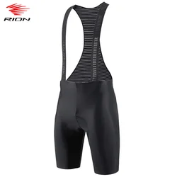 RION Men's Cycling Bib Shorts Mountain Bike MTB Bibs Bicycle Tights Seamless Riding Clothes Long Distance Dolomiti Pad Summer