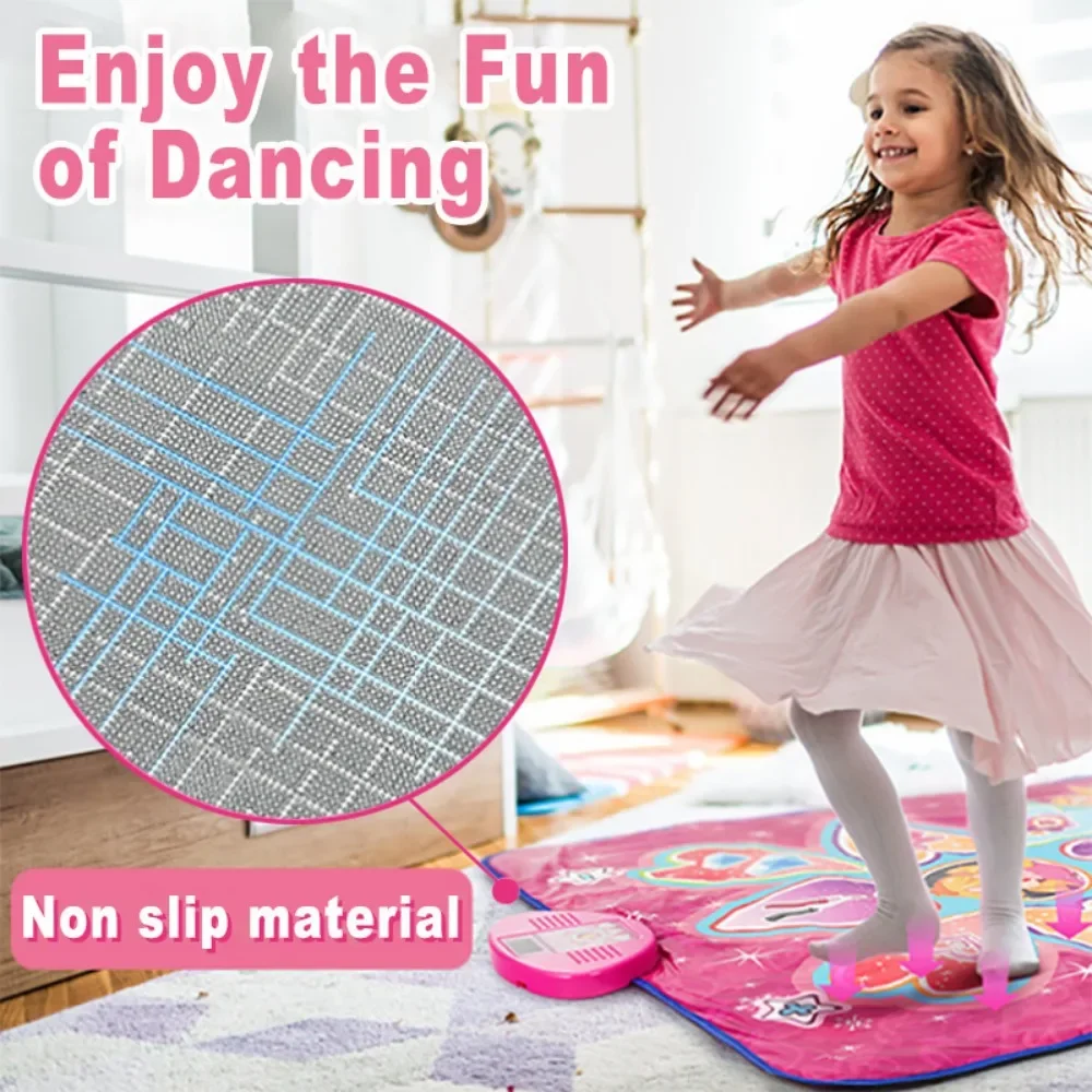 New Children\'s Electronic Dance Carpet Wireless Princess Multiple Modes Dance Mat Pedal Game Mat Music Carpet Girls Boys Toys