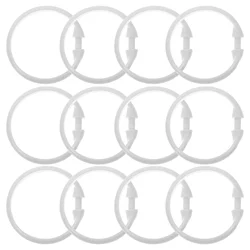 12 Pcs Lightweight Plastic Hooks Shower Curtain Rings Smooth Gliding Bath Drape Clip Home Decor Accessories