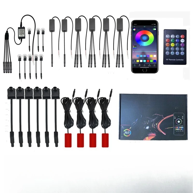 

Car modification hidden ambient light, interior decoration light, voice-activated music rhythm light, whole car ambient light