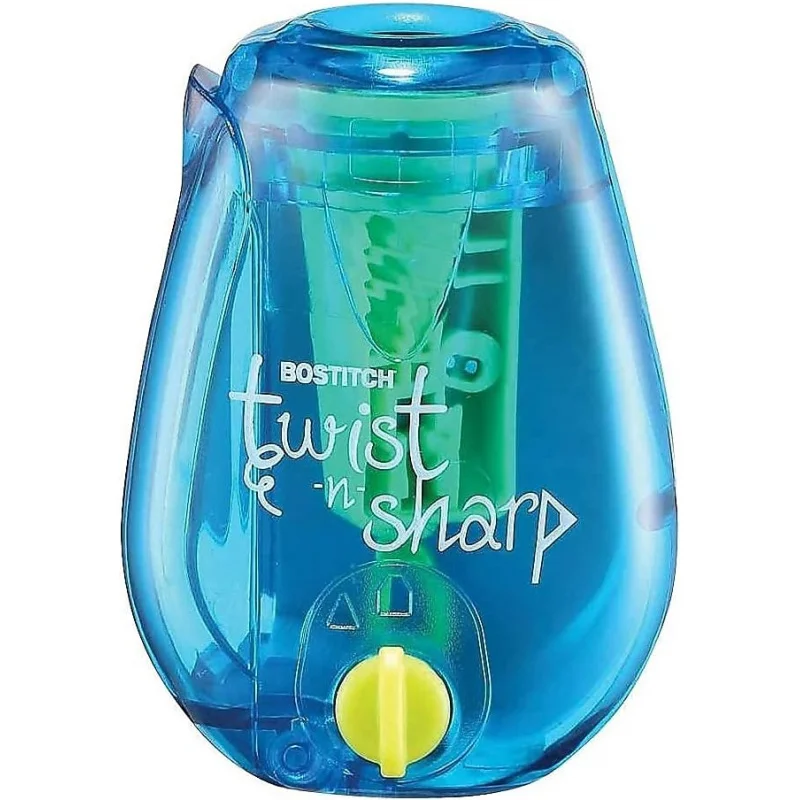 مبراة أقلام مكتبية، واحدة متنوعة، Twist-n-، أقلام رصاص ملونة للأطفال، (PS1-ADJ) #3