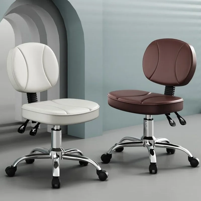 Beauty salon chair Beauty salon with backrest adjustable lifting universal wheel Beauty chair Nail art Home makeup Barber chair