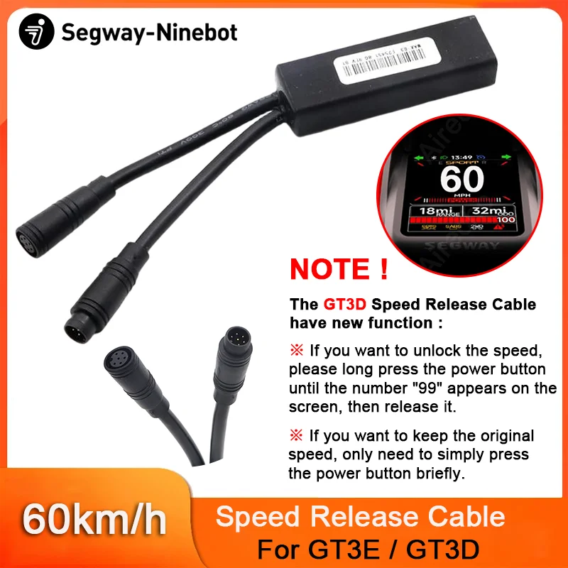 

60KM/H Unlocking Speed Cables for Ninebot By Segway GT3E/GT3D Electric Scooter Customized Limit Speed Release Line Parts