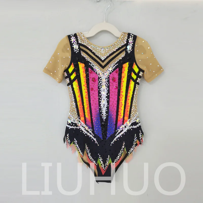 LIUHUO Rhythmic Gymnastics Leotard Competitive Cheerleading Performance For Children