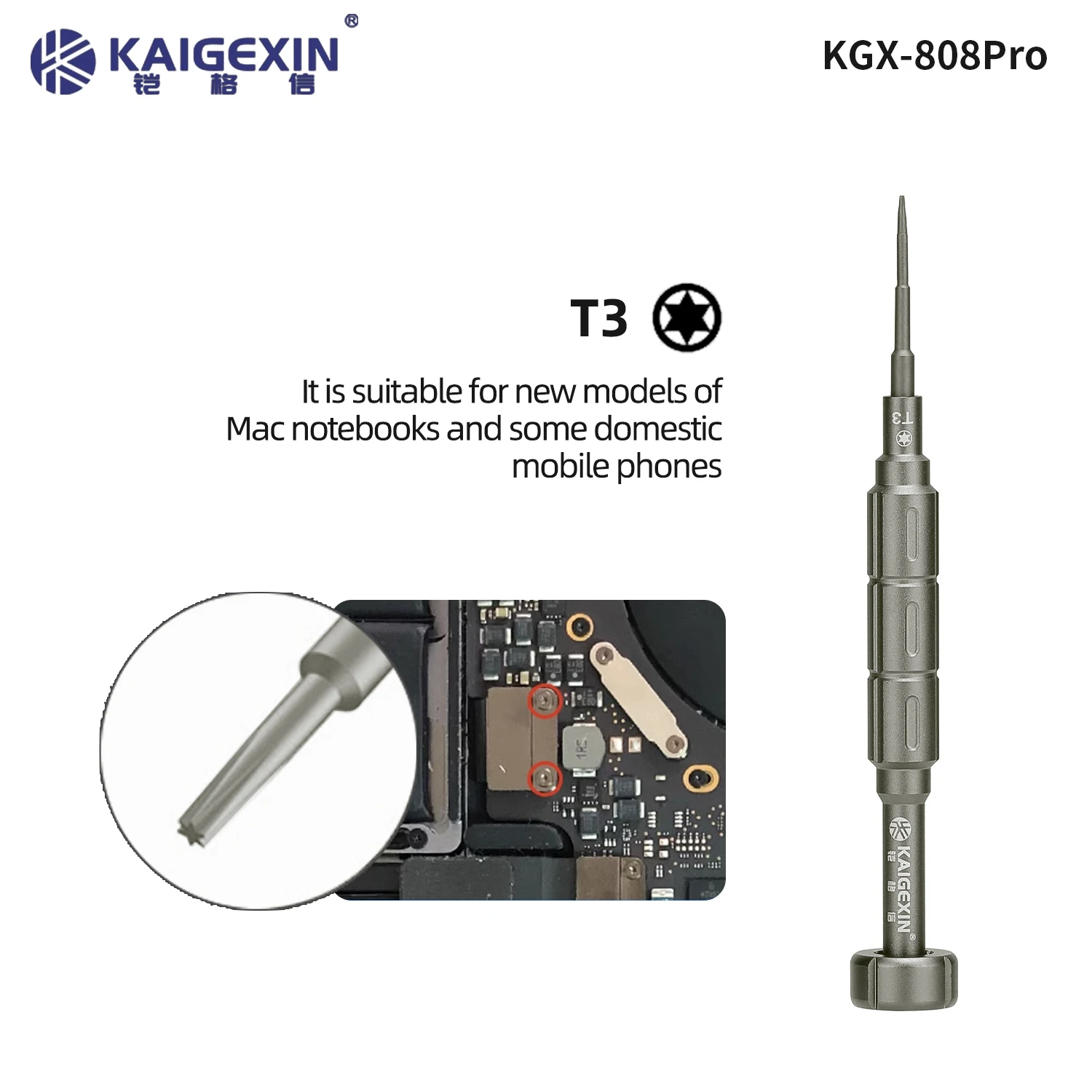 KGX-808Pro Superhard Combat Screwdriver For Notebook iPhone iPad Clocks Watches Teardown Opening Repair KINGKONG Screwdriver