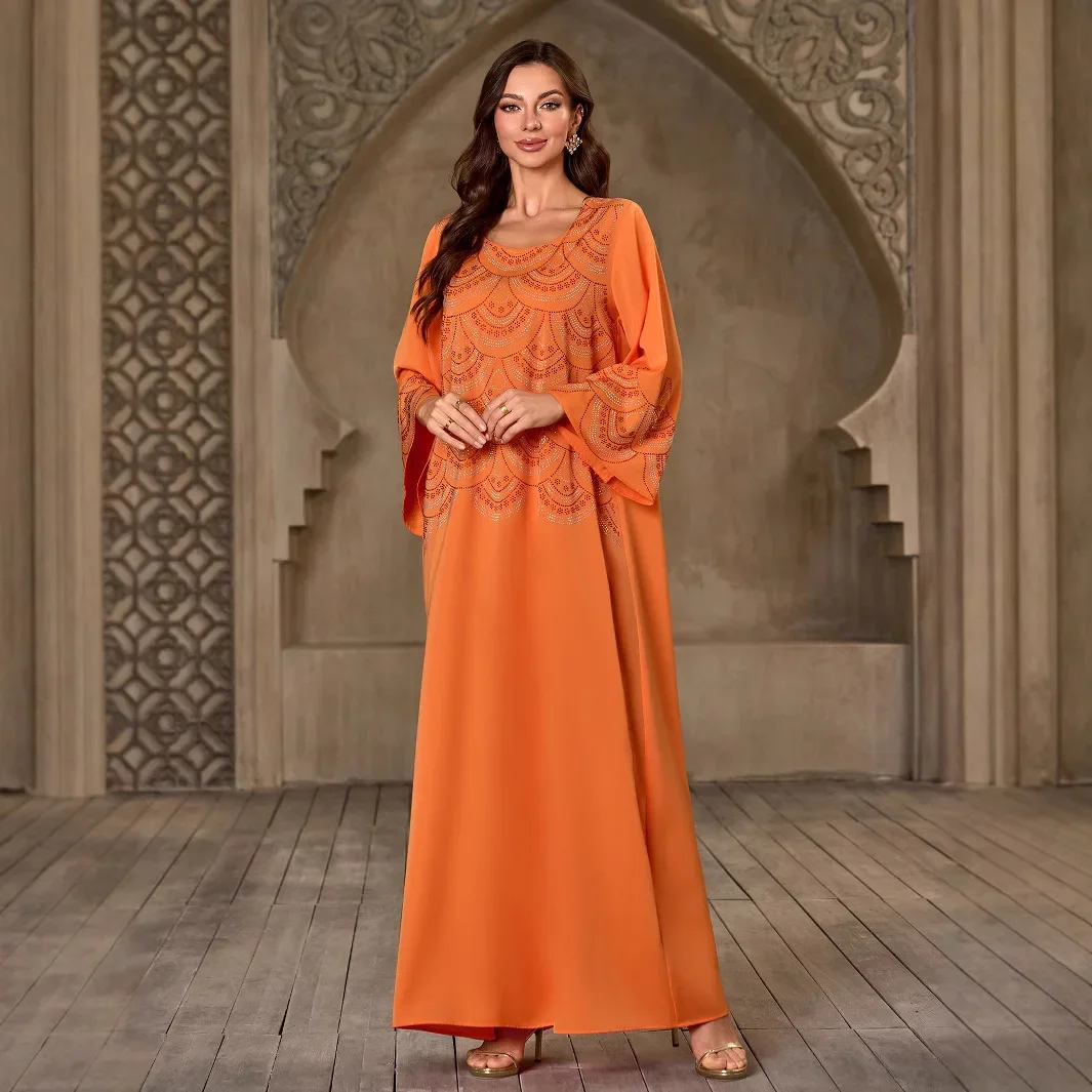 

Новые бриллианты Абая Дубай Кафтан Женское мусульманское платье Ид Рамадан Исламская одежда Турция Кафтан Марокаин Femme Robe Jalabiya Caftan