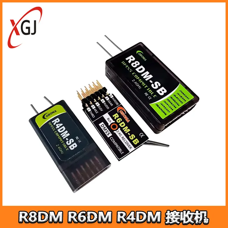 Corona 2.4GHz Receiver For R8DM R6DM R4DM JR DMSS XG6 XG7 XG8 X High Sensitivity Long Range Durable Stable Performance Easy