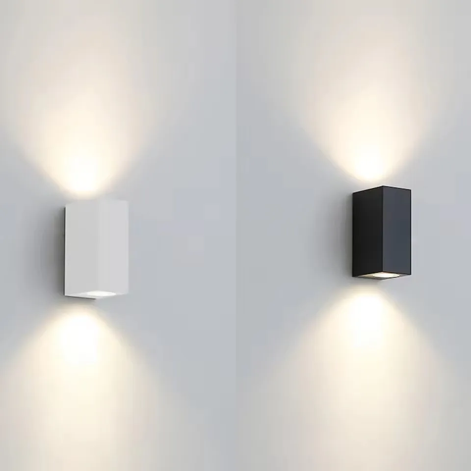

Black/White Aluminum GU10 Base Outdoor Waterproof Wall Lights Garden Porch Wall Lighting LED Wall Lamps Corridor Yard AC86-265V
