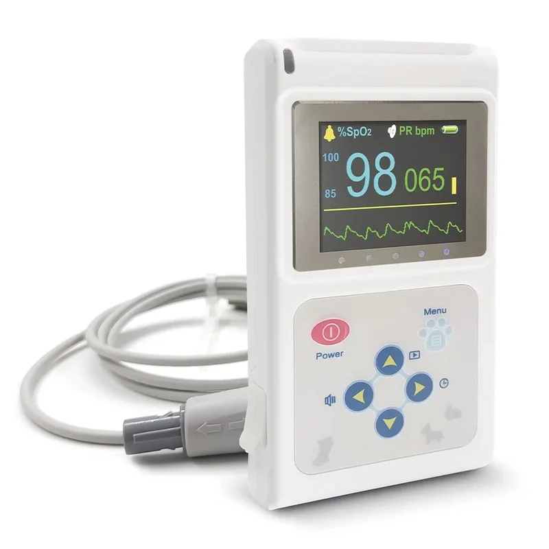 Dog Cat Pet Physiological Monitoring Instrument 0.8 Inch Color Screen Veterinary Diagnostic Tool
