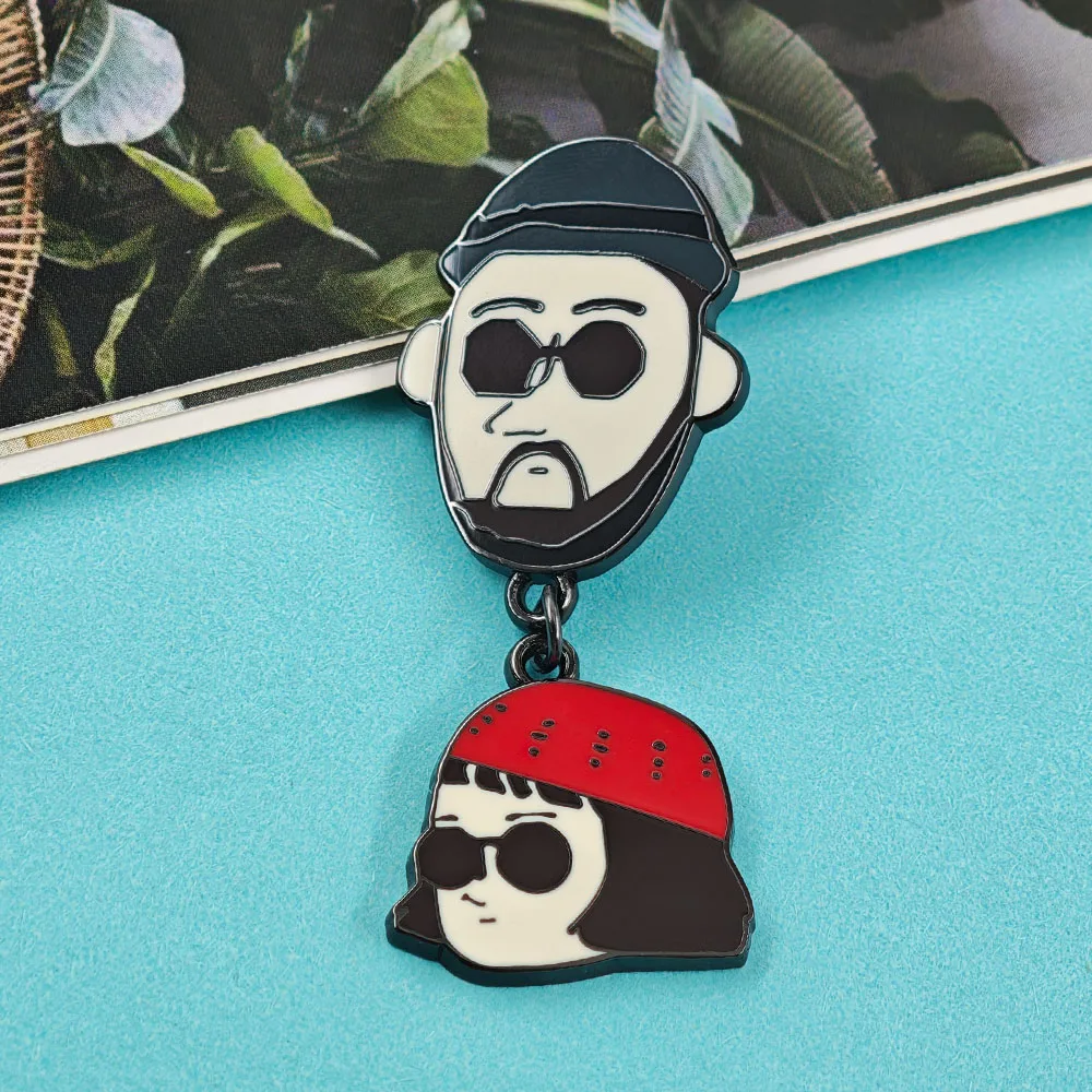 Classic Action Movie Character Brooch Léon Mathilda Enamel Pin Fashion Movie Enthusiasts Collect Pin Accessories Lapel Pins Gift