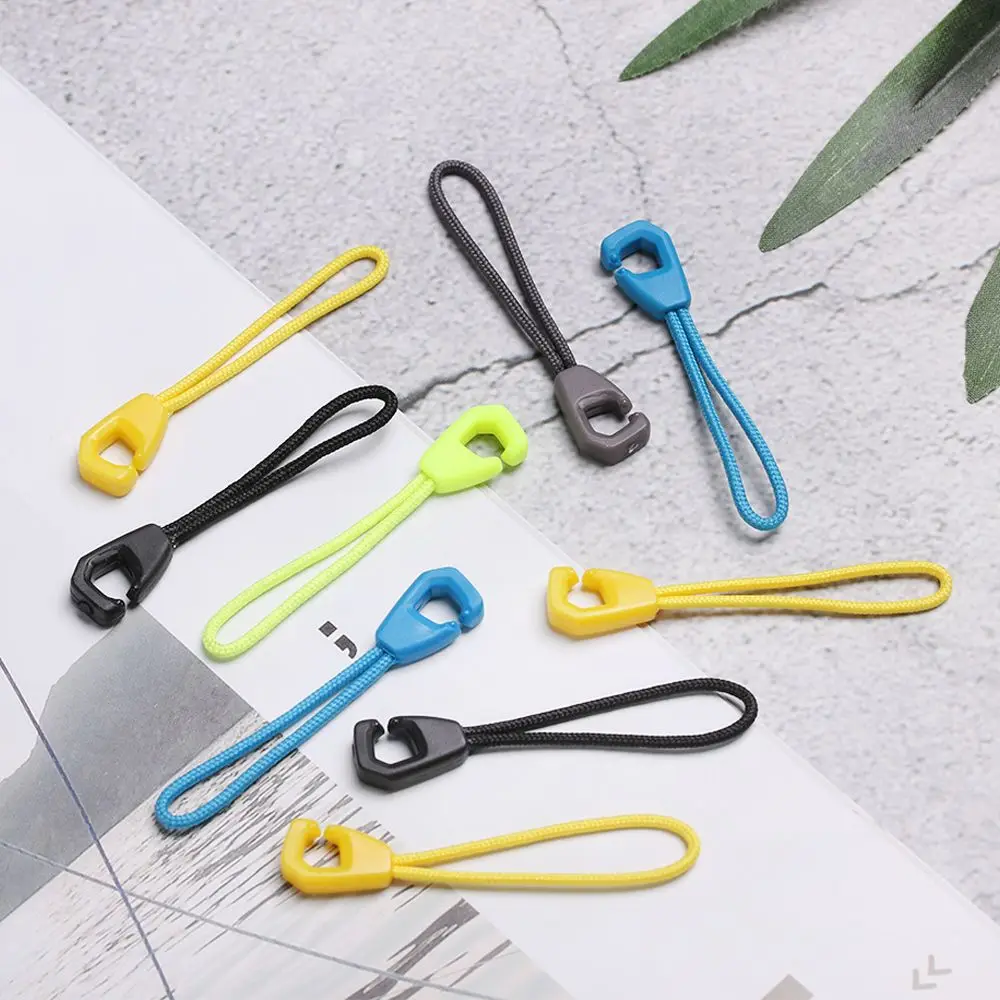 5 colors Suitcase Tent Backpack Bags Clip Buckle Ends Lock Zips Zip Puller Replacement Cord Rope Pullers Zipper Pull