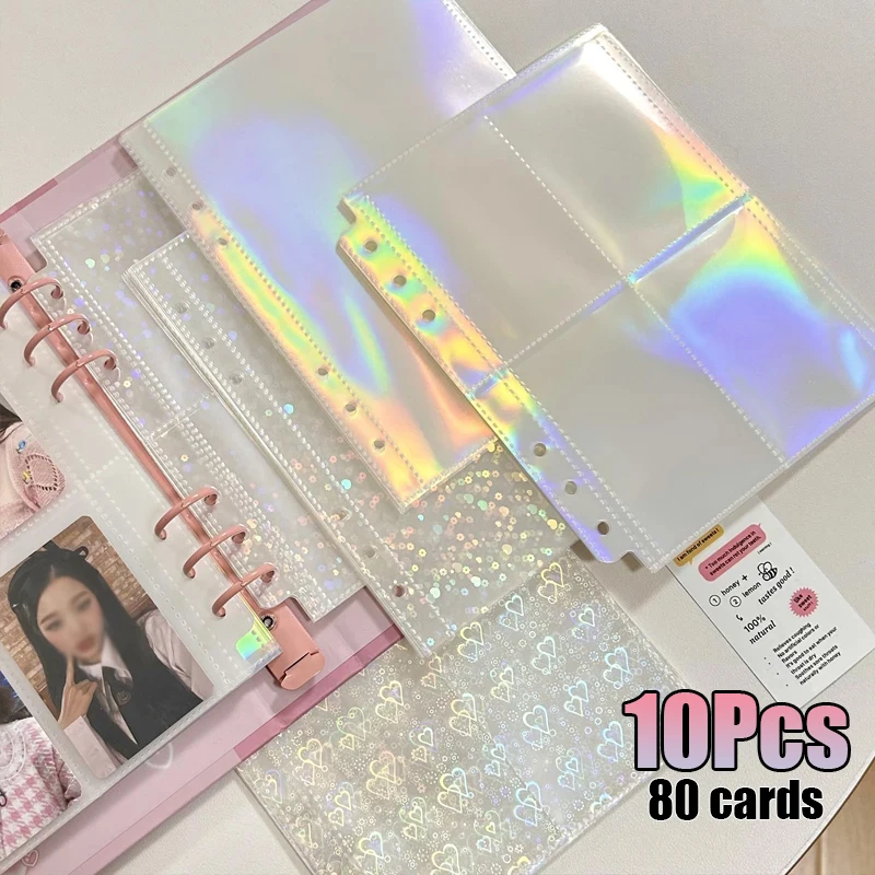 10Pcs A5 Photo Album Binder Inner Pages Photo Card Sheets Kpop Photocard Holder Binder Inlay Idol Card Collect Book