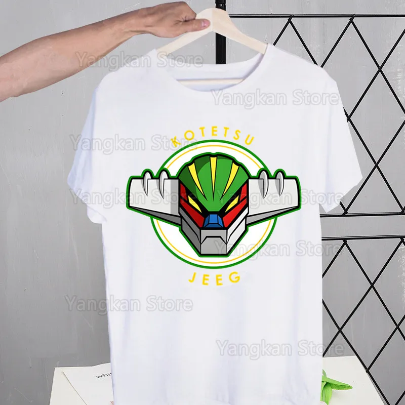 80s Mecha Anime Kotetsu Jeeg Casual Short Sleeve The Avenger Steel Jeeg Robot Manga Tshirt Manga Unisex T-shirt Tees