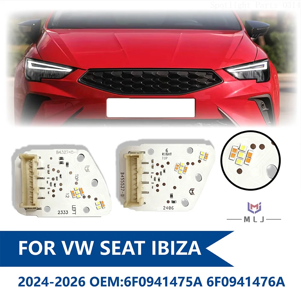 

6F0941475A 6F0941476A Для VW Seat Ibiza 2024 2025 2026 Светодиодные модули Angel Eyes DRL (чипы) для дневных ходовых огней, автомобильные аксессуары