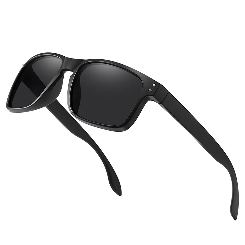 2026 Polarisierte Sonnenbrille für Damen und Herren, UV400-Schutz, Schwarzer Rahmen, Eckige Sonnenbrille für Autofahren, Angeln, Outdoor-Sport