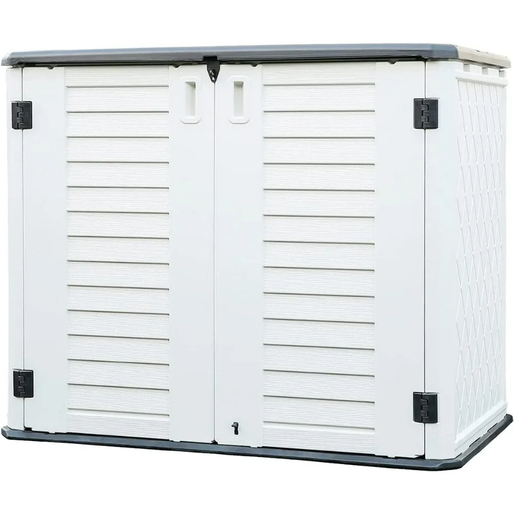 

Outdoor Storage Shed - For Garden, Patios, Backyards,for Easy Storage Of Bike, Garbage Cans, Tools, Lawn Mower,Outdoor Tool Shed