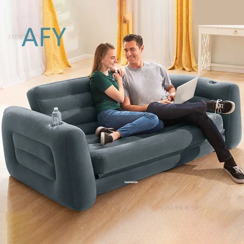 Inflatable Sofa Bed for Outdoor Camping Beach Travel Folding Lightweight Multifunctional Seating for Couples Sofa Chair for