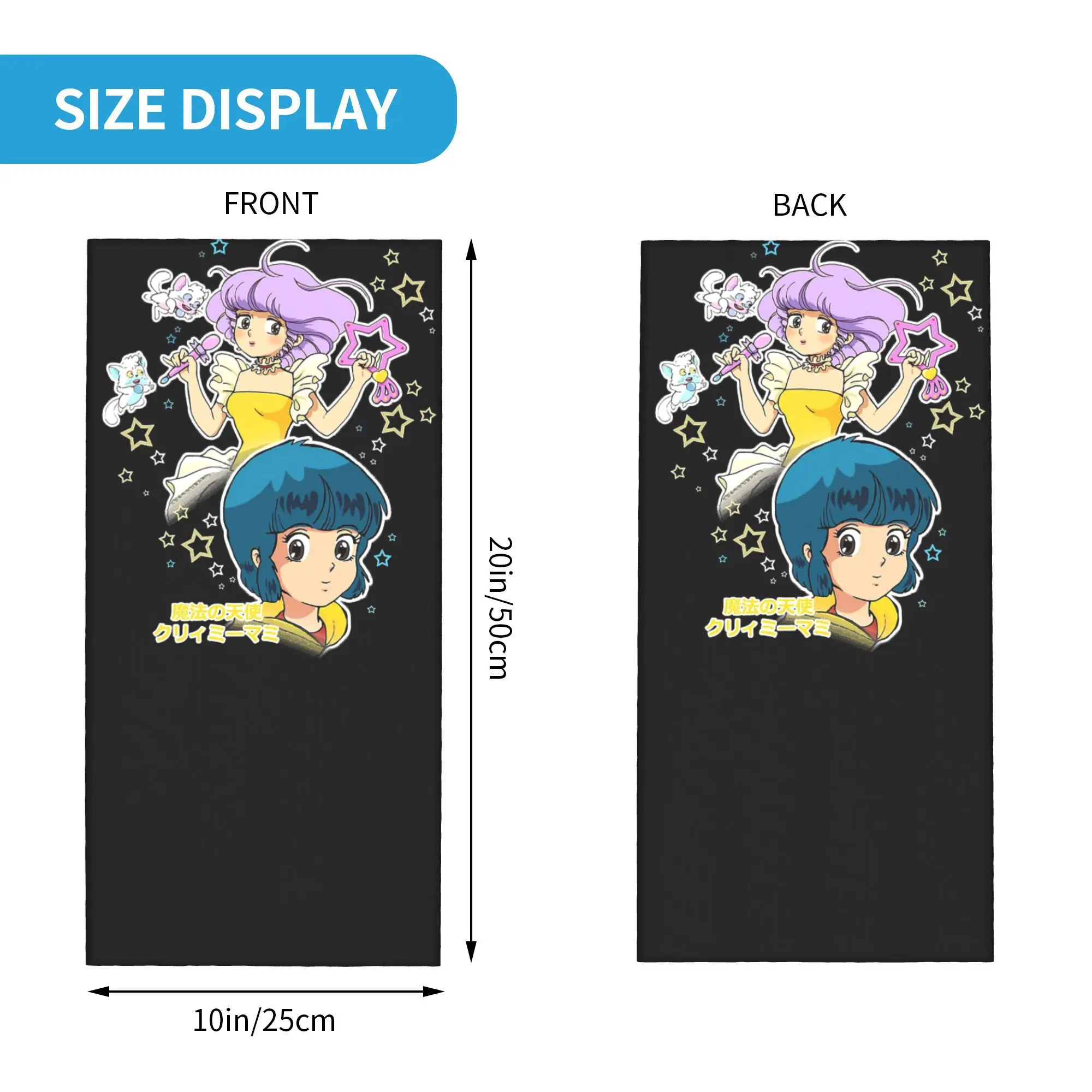 Ange magia cremoso mamy clássico cremoso mami bandana pescoço gaiter impresso máscara cachecol quente ciclismo cachecol equitação unisex adulto