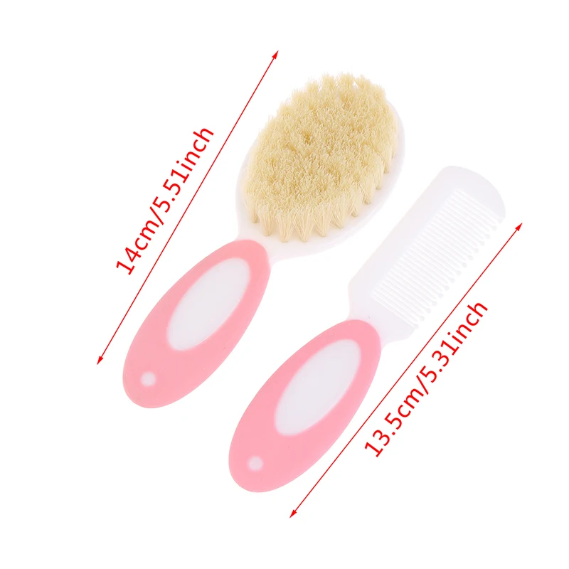 2pcs/set Portable Soft Newborn Baby Hair Brush Baby Kids Comb Child Hairbrush Set Baby Care Baby Brush Baby Comb