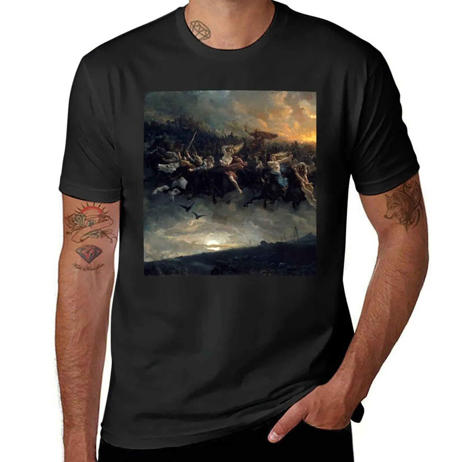

The Wild Hunt Of Odin - Peter Nicolai Arbo T-Shirt anime tshirt shirts graphic tees quick drying mens t shirts pack
