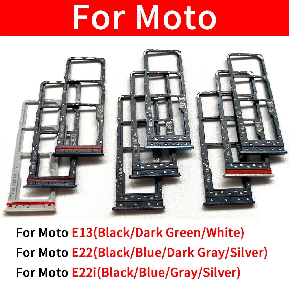 

Good Sim Card Tray Holder For Moto E13 E22 E22i SIM Card Slot Adapter Accessories