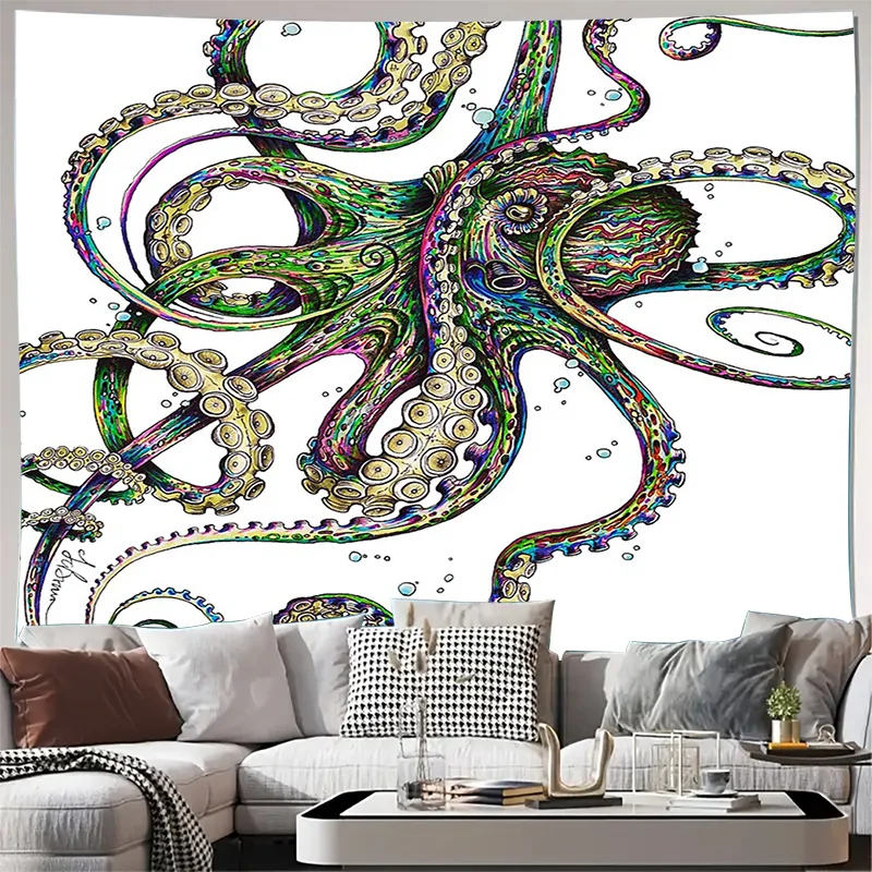 

Гобелен с океанской волной, морская черепаха, настенный декор природы, пляжная комната, эстетический перегородка, фон, домашний декор