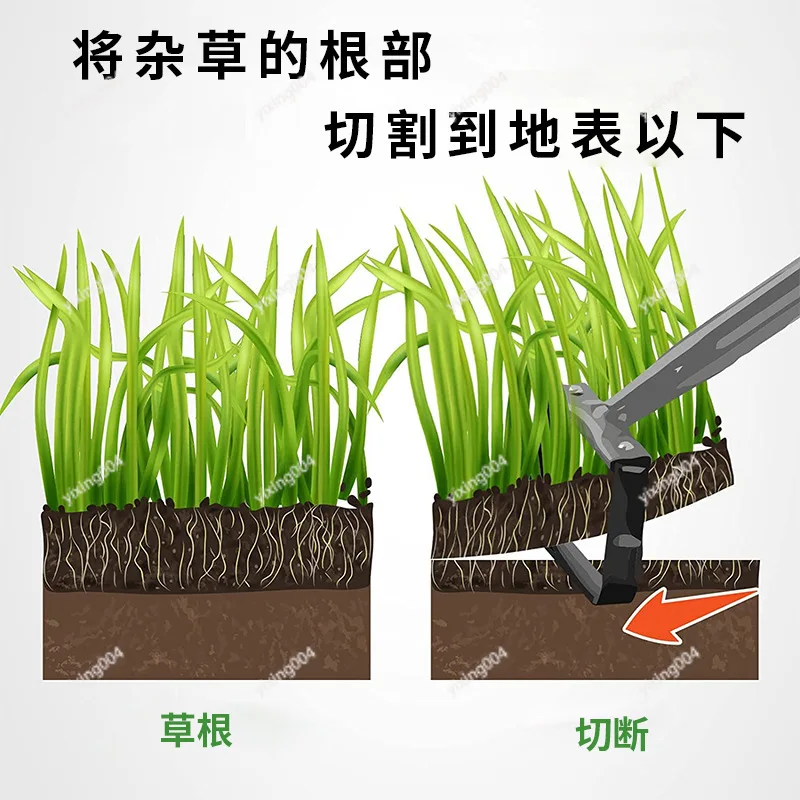 Garden Weeding Hoe, Stirrup Loop Weeder Hand Tool for Yard Lawn Farm Gardening