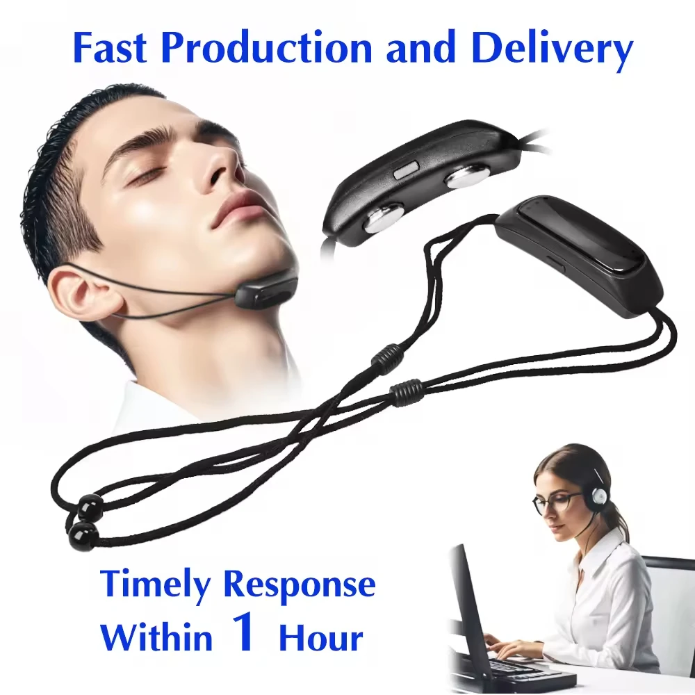 Rechargeable Anti Snore Device AI Chip Auto Detect Snoring EMS Pulse Sleep Breathing Improvement Tool