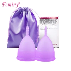 Soft Medical Silicone Menstrual Cup With Sterilizer Hypoallergenic Certified Menstruation Bowl Monthly Cycle Health Care Product