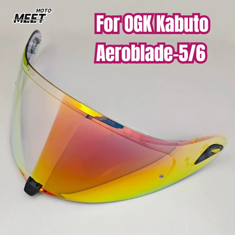 Hot For OGK Kabuto Aeroblade-5/6 Shields Replacement Windshield F-17 Lens Capacete De Moto Accessories Full Face Helmet Visor