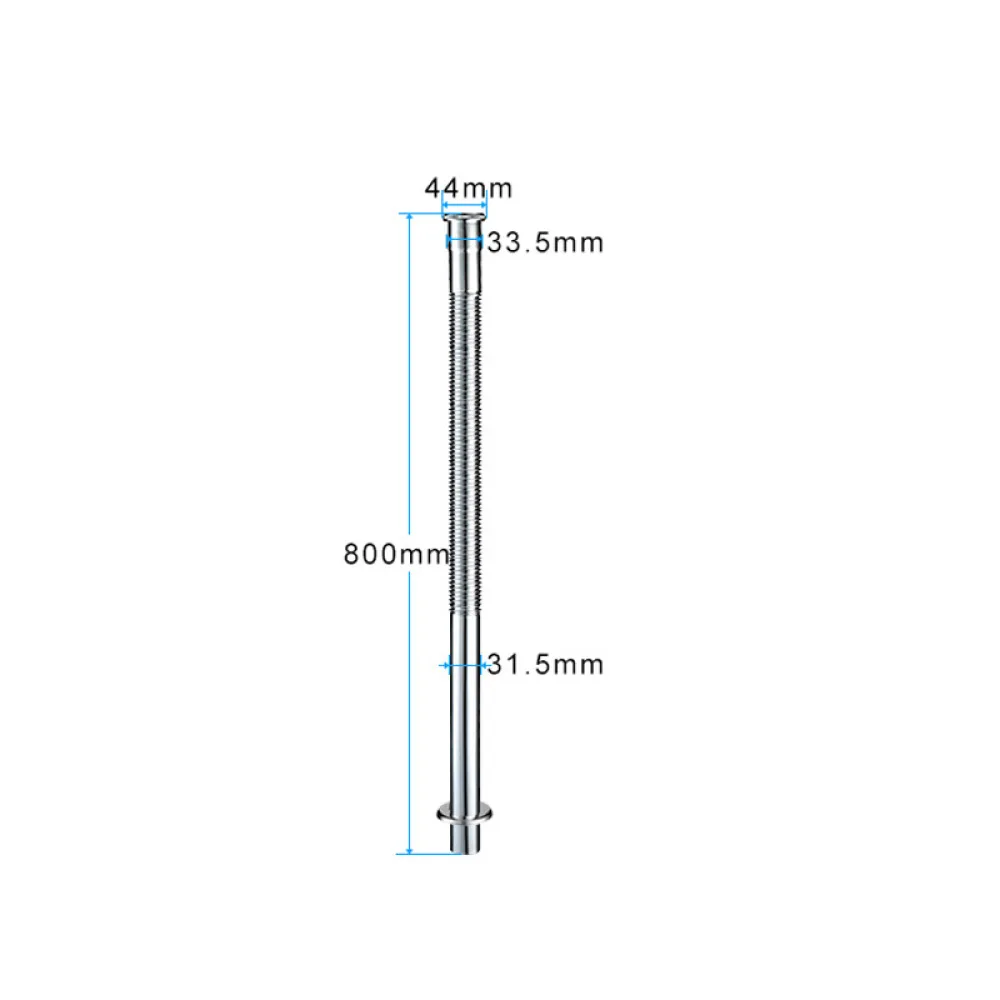 Durable S Trap Sink Drain Pipe Chrome Bathroom Basin Sewer Hose Anti Odor Waste Tube For Stainless Steel Sink Systems
